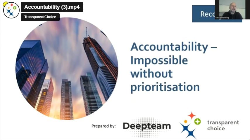 Webinar - Accountability, impossible without prioritization?