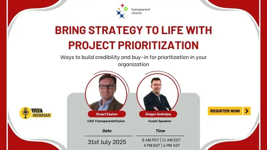 Bring Strategy to Life With Project Prioritization with Gregor Androjna - TransparentChoice Software Demo Webinar