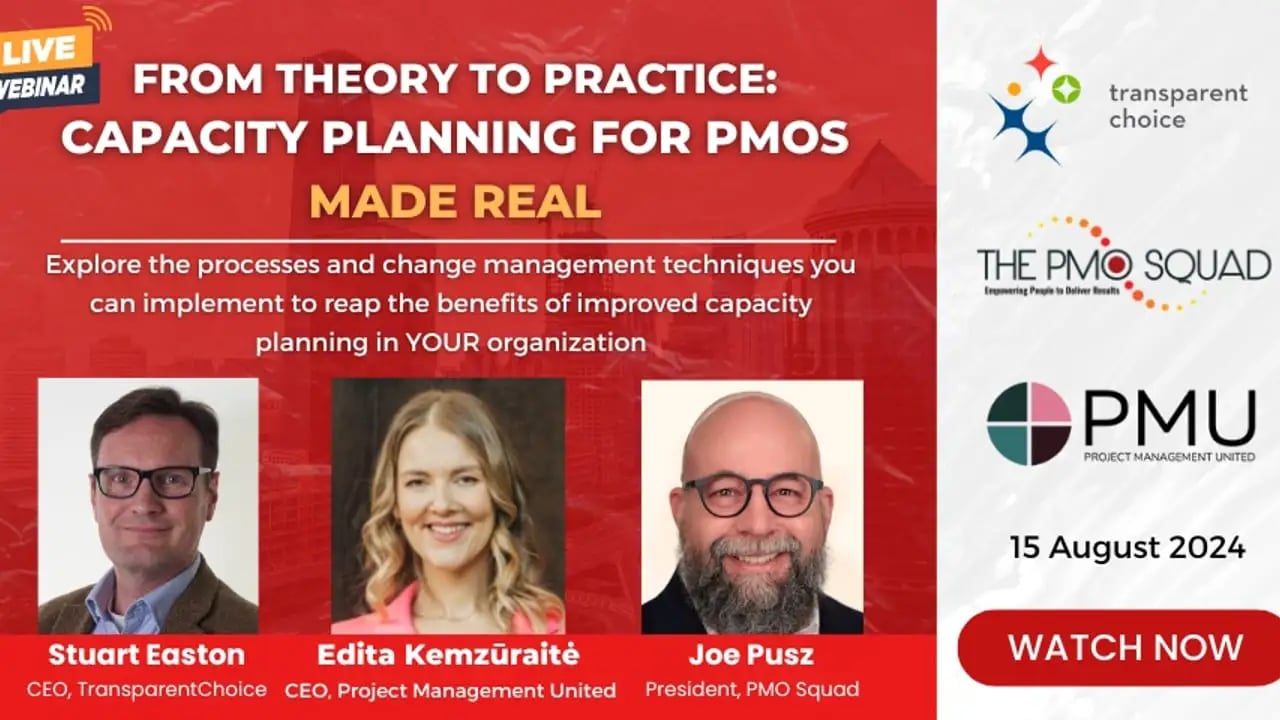 Capacity Planning for PMOs Made Real webinar thumbnail