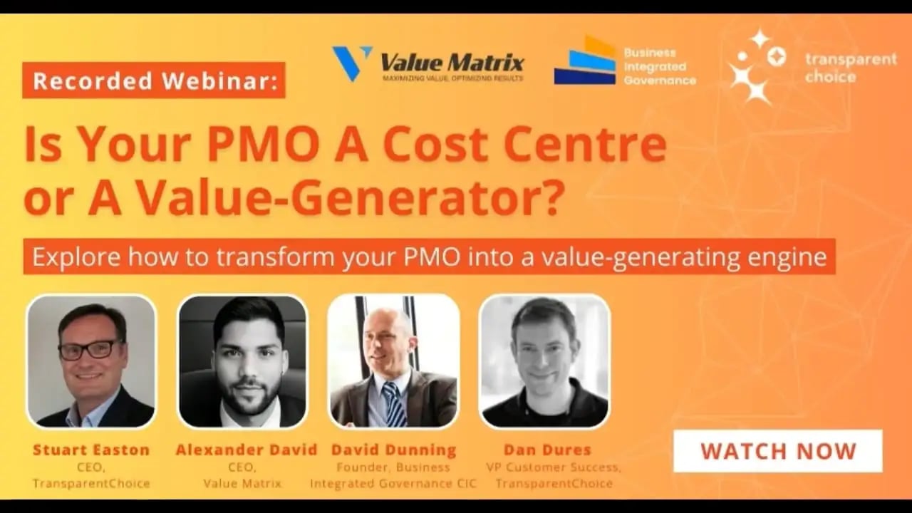 Is Your PMO A Cost Centre or Value Generator? webinar thumbnail