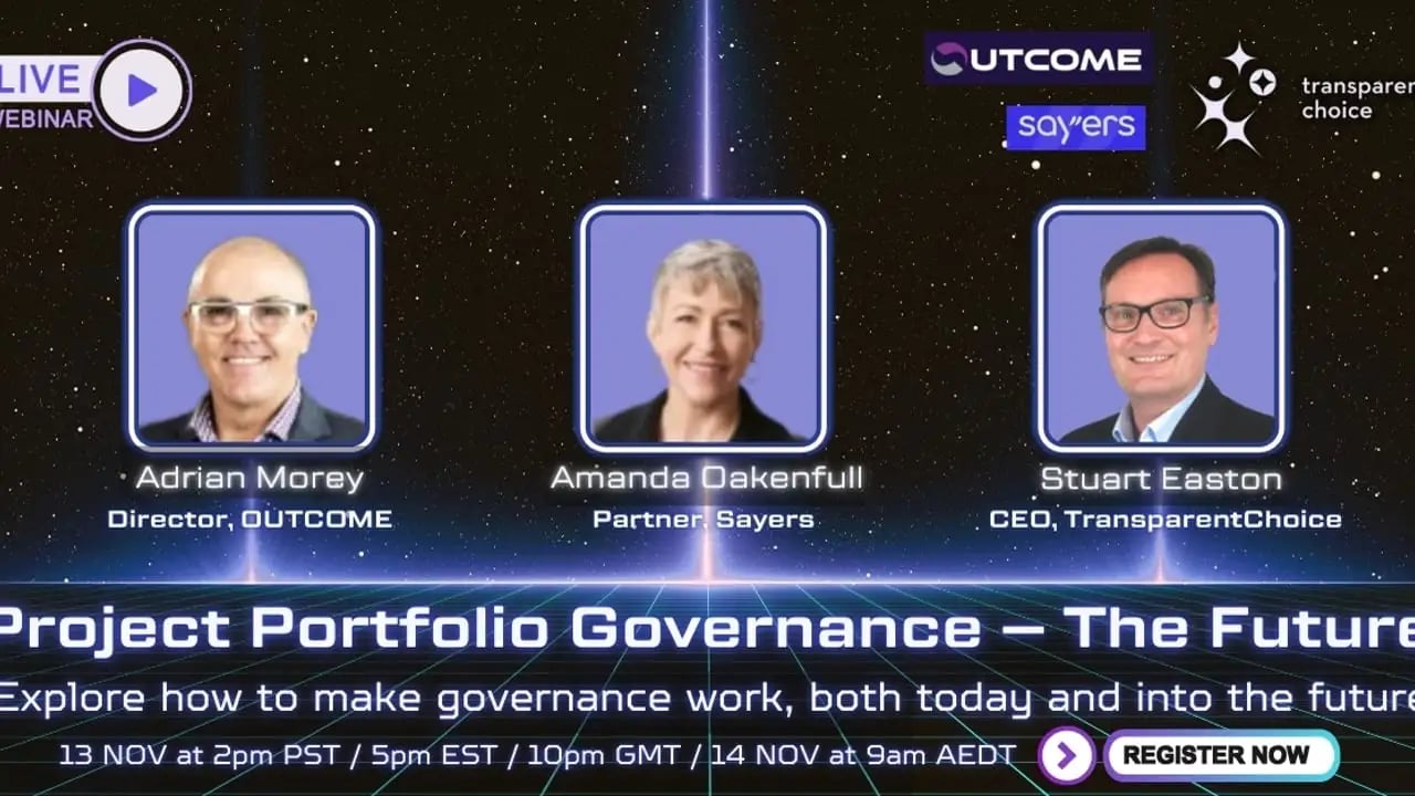 Project Portfolio Governance - The Future webinar thumbnail