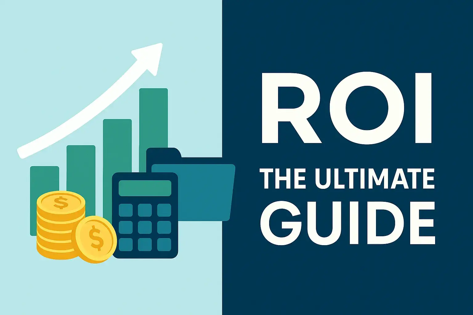ROI guide thumbnail with chart, coins, and text ‘ROI: The Ultimate Guide’